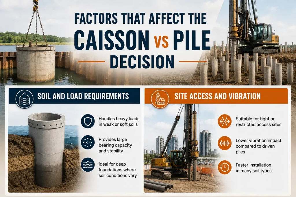 Factors That Affect the Caisson vs Pile Decision